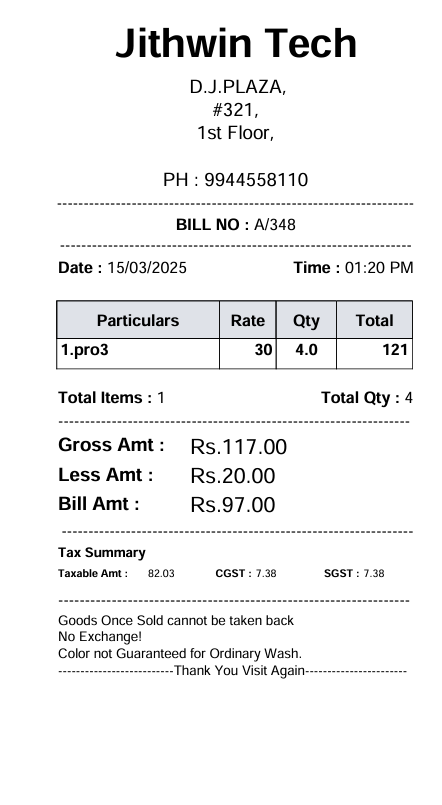Invoice Sample 3